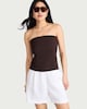 image 1 of F&F Bandeau Top in Brown