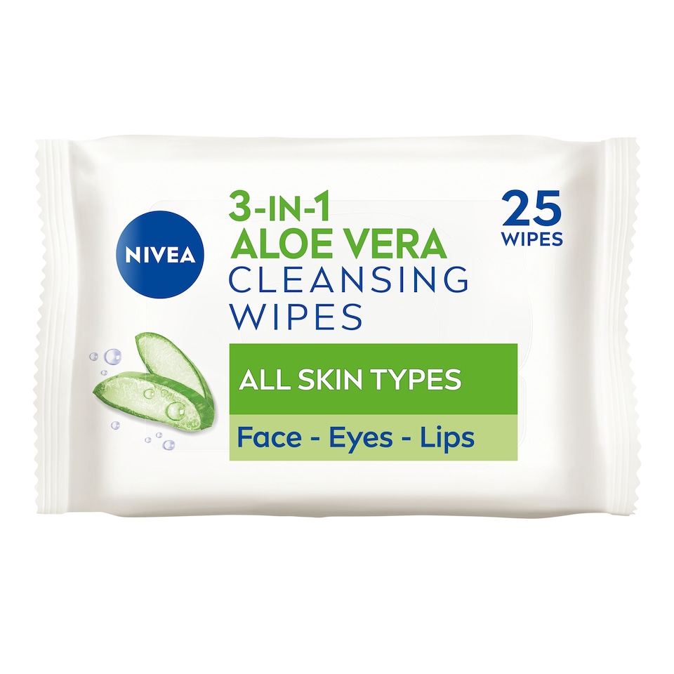 image 1 of Nivea Naturally Good Aloe Vera Cleansing Wipes 25 Pack