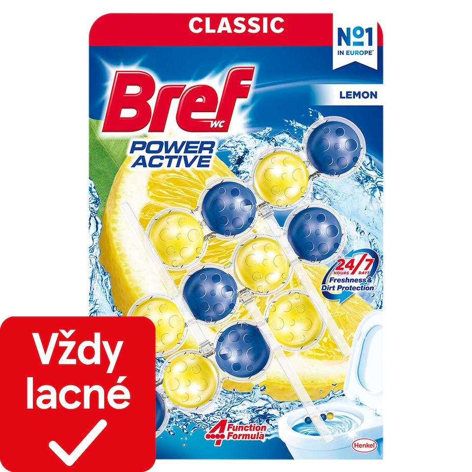 Bref Power Active Lemon Solid Toilet Block 3 x 50 g