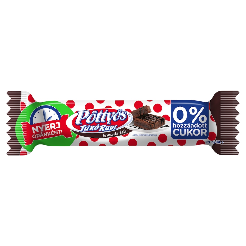 Pöttyös Túró Rudi Brownie-ízű túródesszert kakaós étbevonattal édesítőszerekkel 35 g