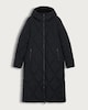 image 4 of F&F Quilted Longline Shower Resistant Zip Up Coat in Black