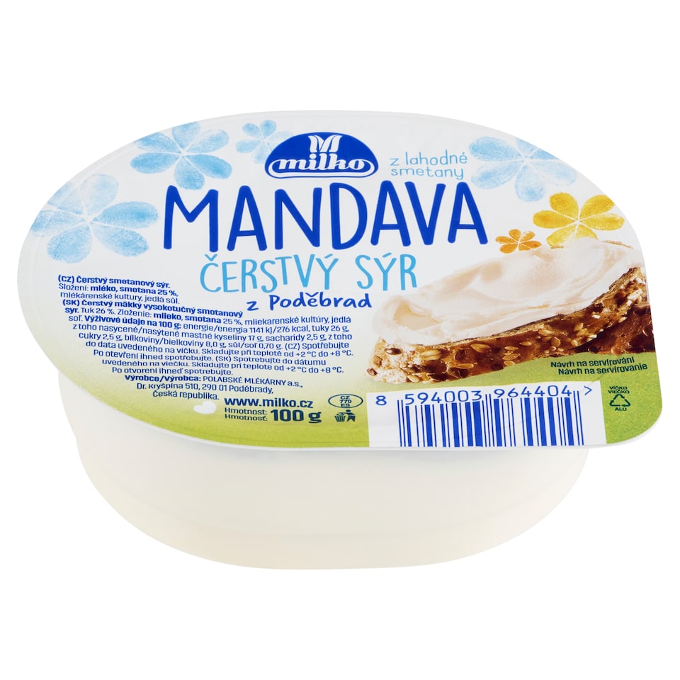 image 1 of Milko Mandava Fresh Cheese from Poděbrady 100g
