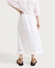 image 2 of F&F Pure Cotton Broderie Cut Out Midi Co-ord Skirt in White