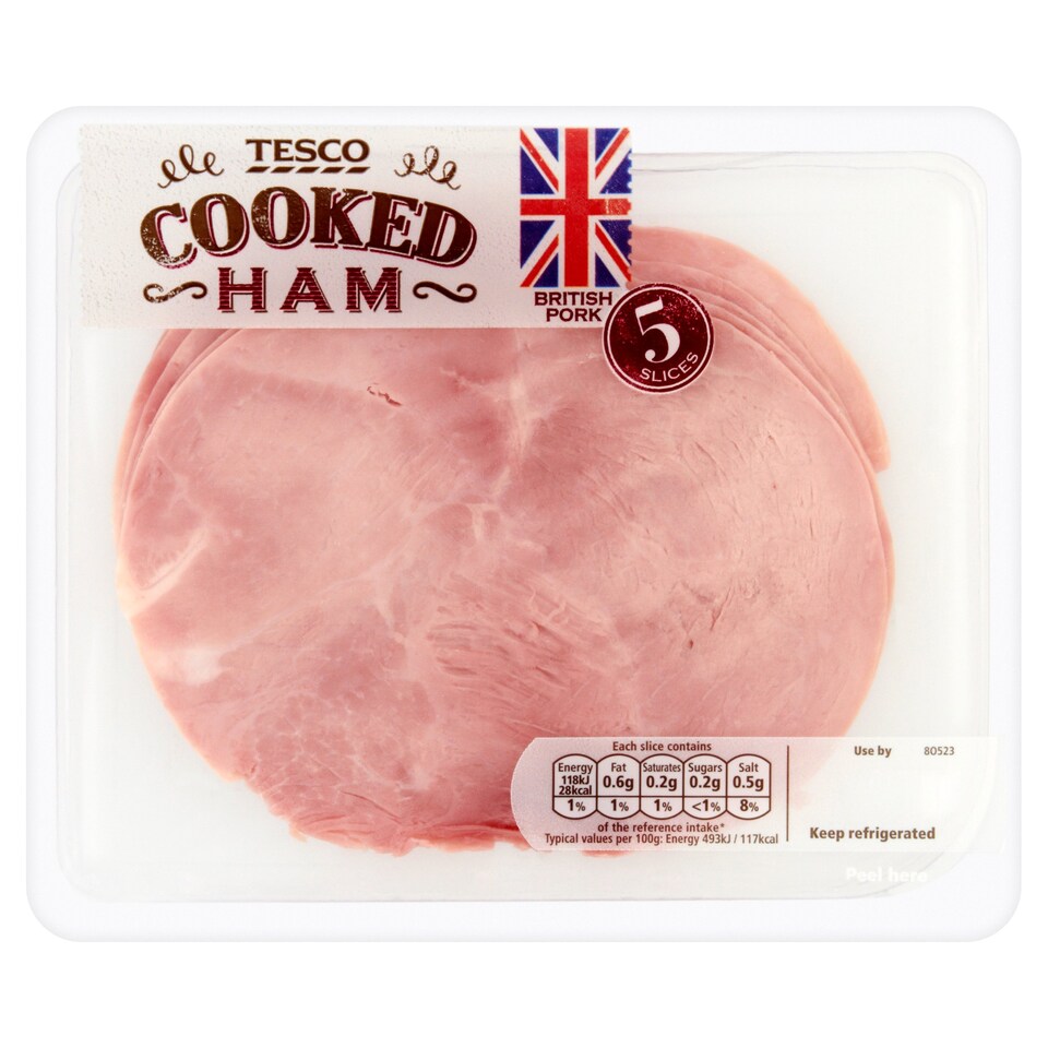 Tesco British Cooked Ham 120G