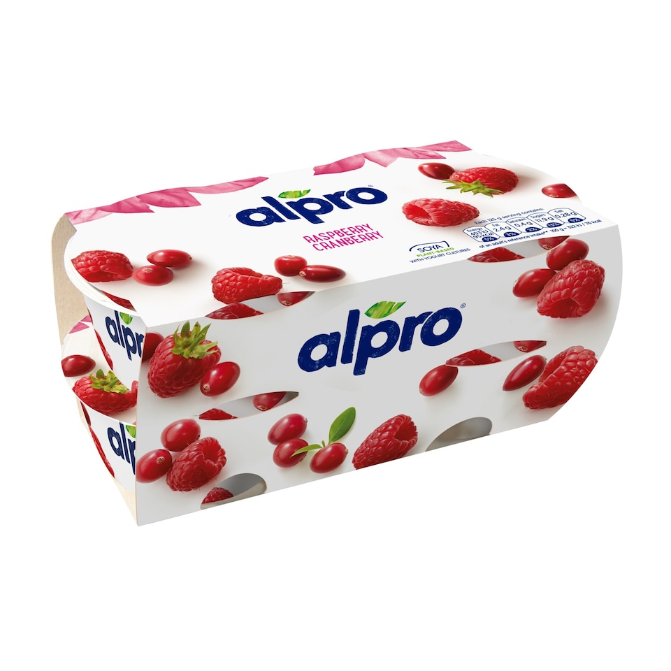 image 1 of Alpro Greek Style Raspberry Cranberry Yoghurt Alternative 4x125g