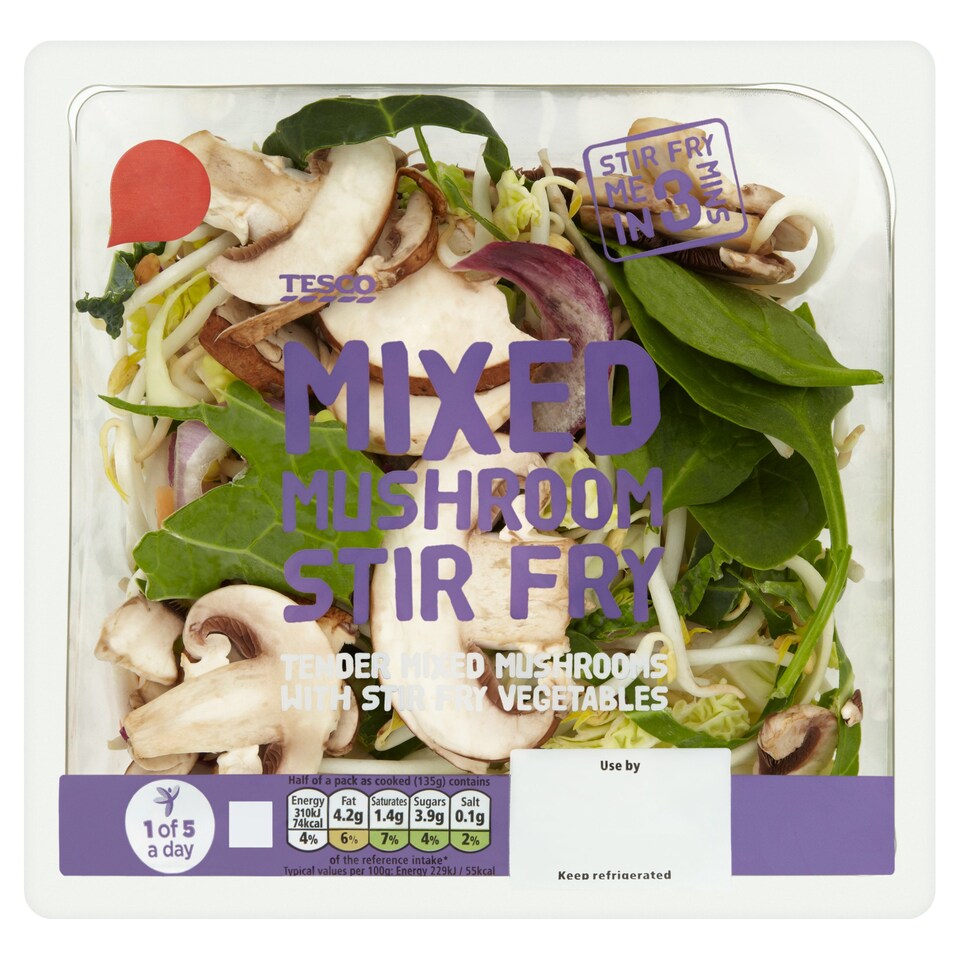 image 1 of Tesco Mixed Mushroom Stir Fry 280G