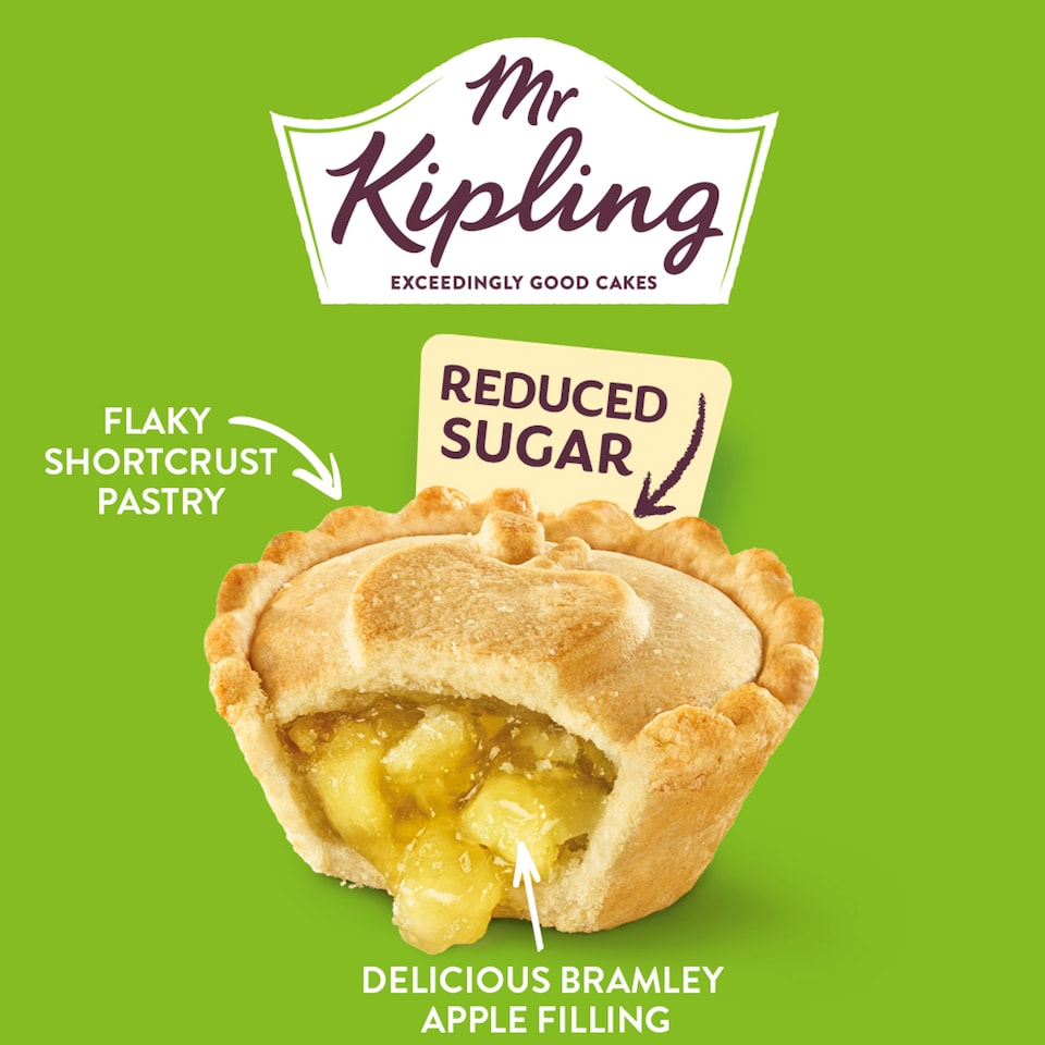 image 1 of Mr Kipling Reduced Sugar Bramley Apple Pies 6 Pack