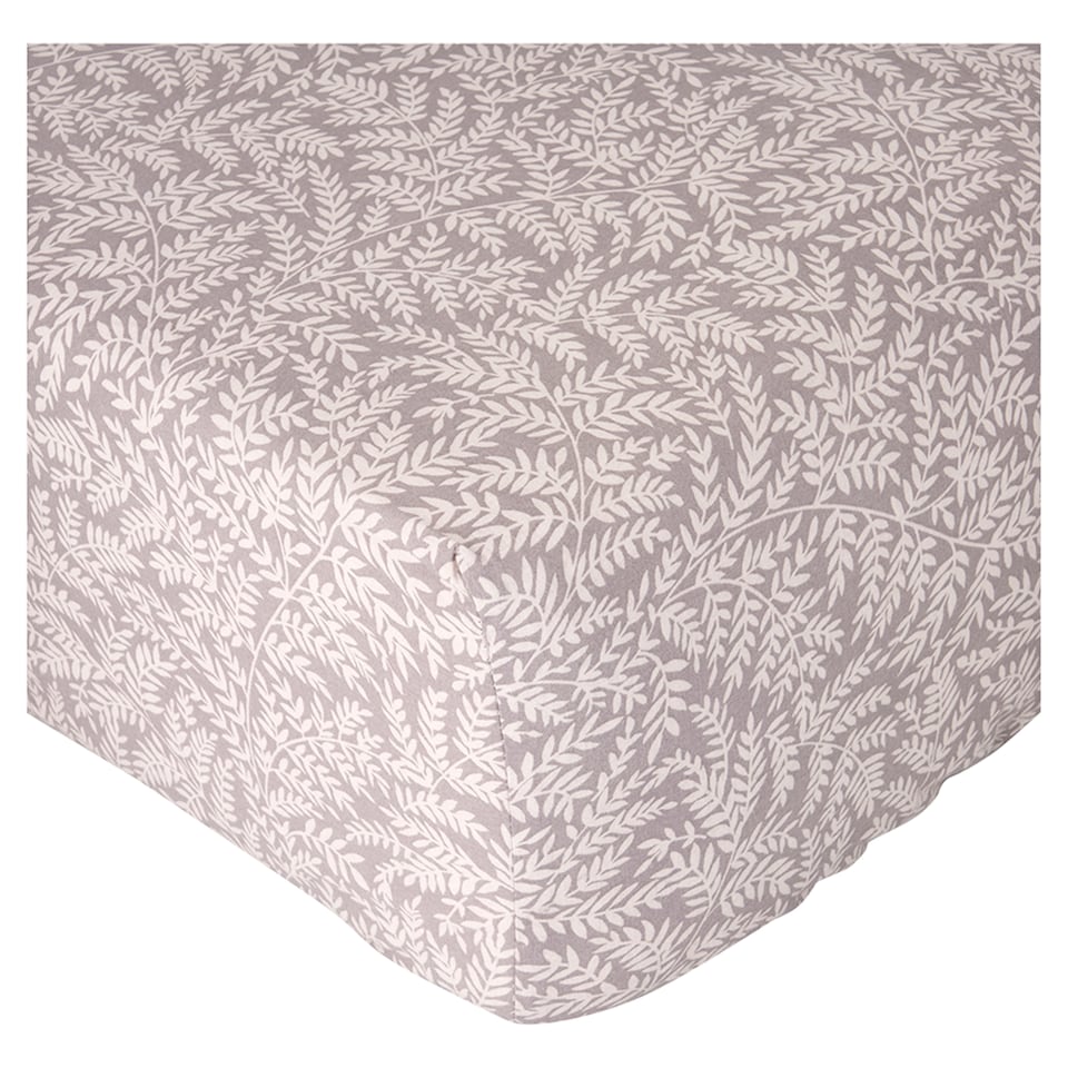 F&F Home Cotton Rich Leaf Fitted Sheet King