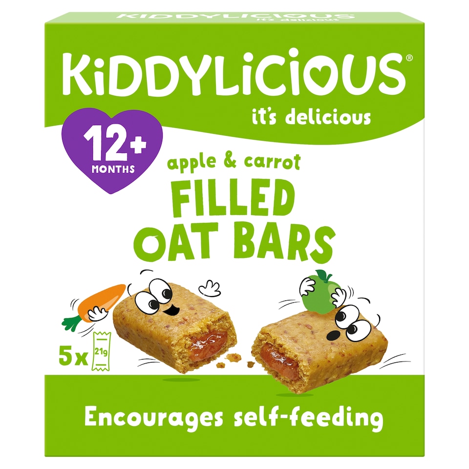 image 1 of Kiddylicious Apple & Carrot Oat Bars 5x21g