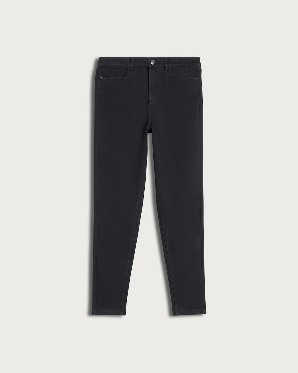 image 1 of F&F High Rise Skinny Fit Jeans in Black