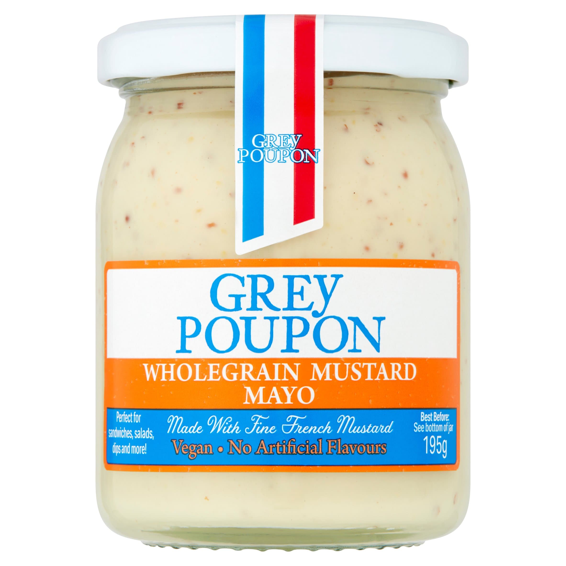 Grey Poupon Wholegrain Vegan Mayonnaise 195G