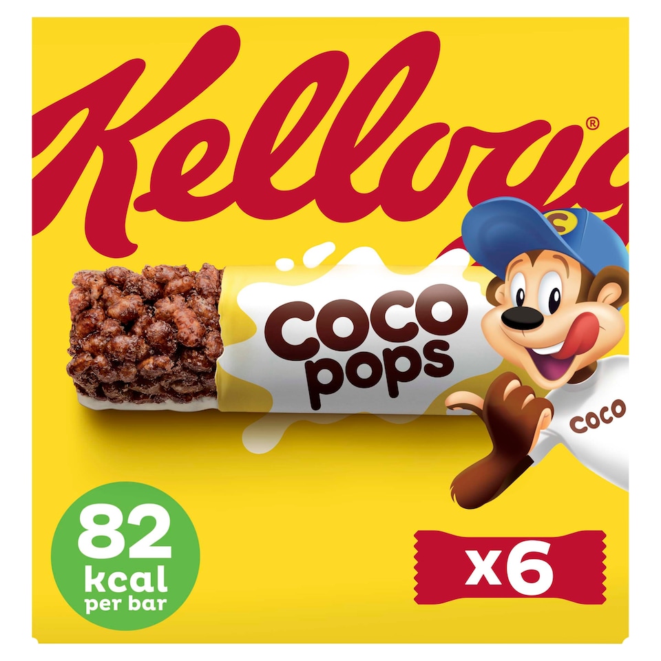 image 1 of Kellogg's Coco Pops Chocolate Cereal Bars Multipack, 6x20g