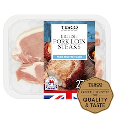 Tesco Pork Loin Steaks 2 Pack 270G