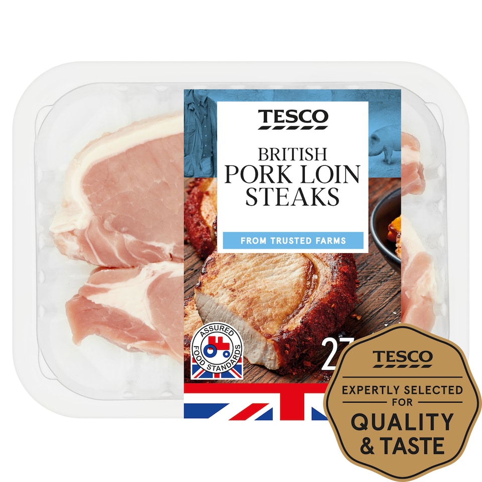 Tesco Pork Loin Steaks 2 Pack 270G