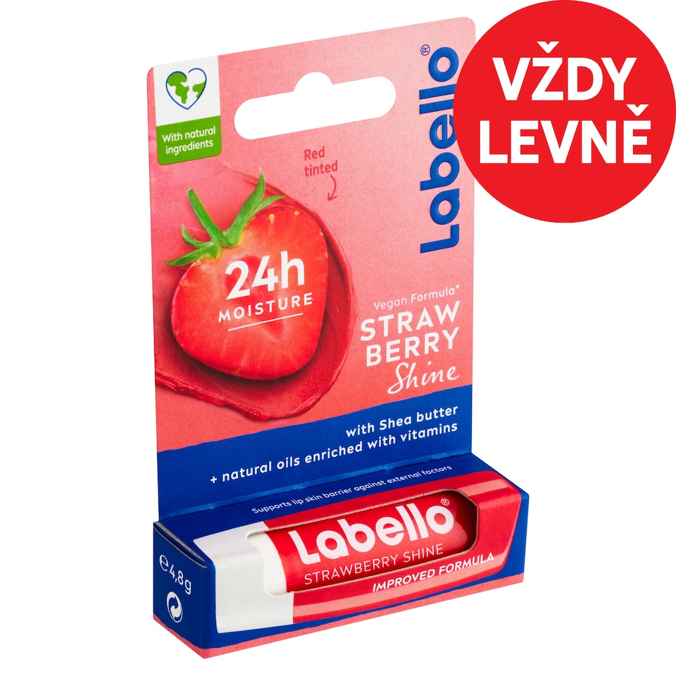 Labello Strawberry Shine Pečující balzám na rty 4,8g
