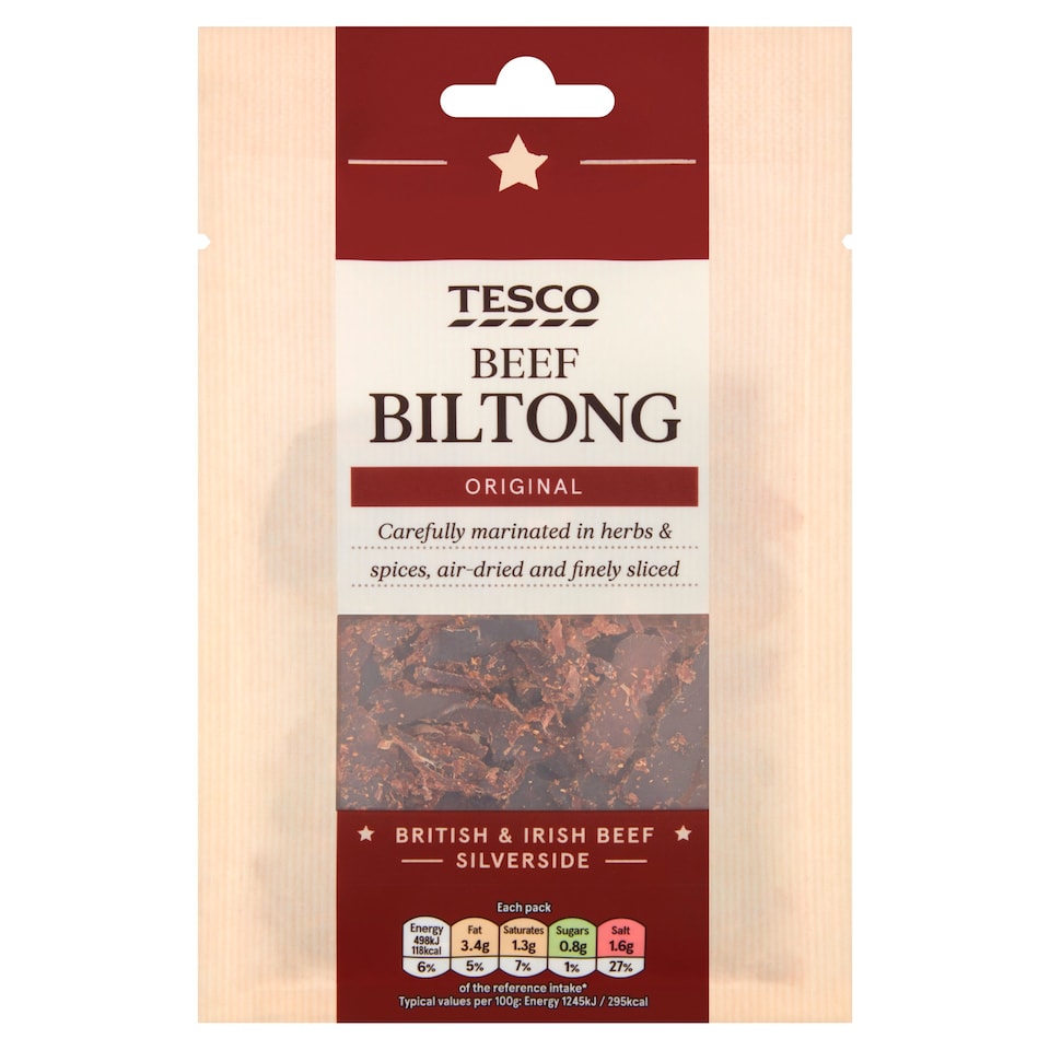 Tesco Biltong Original Snacks 40 G