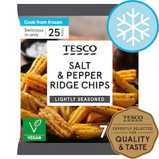 Tesco Salt & Pepper Ridge Chips 750G