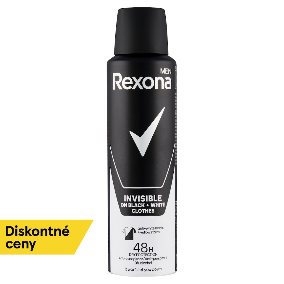 obrázok 1 z Rexona Men Invisible Black&White Antiperspirant 150 ml