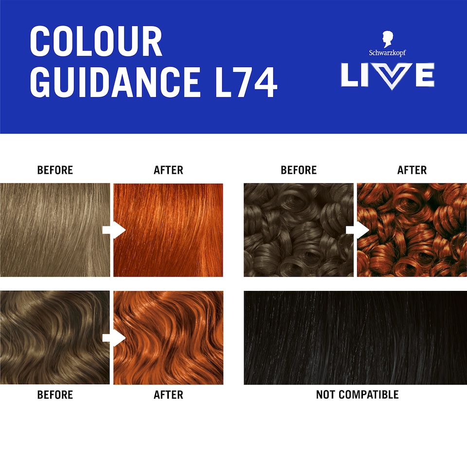 image 1 of Schwarzkopf LIVE Intense Colour L74 Tangerine Twist Permanent Hair Dye
