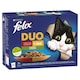 image 2 of Felix Fantastic DUO Beef and Poultry, Lamb and Chicken, Turkey and Duck, Pork and Venison 12 x 85g
