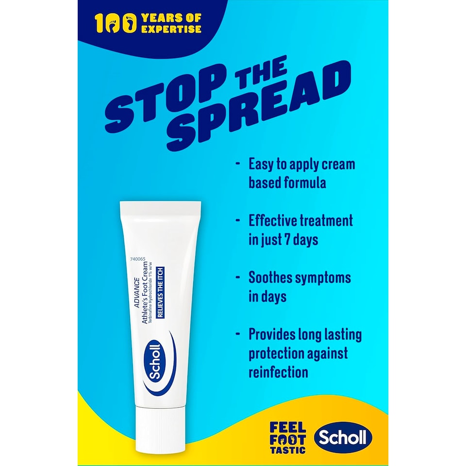 image 1 of Scholl Advance Athlete's Foot Anti-Fungal Cream Care 15g