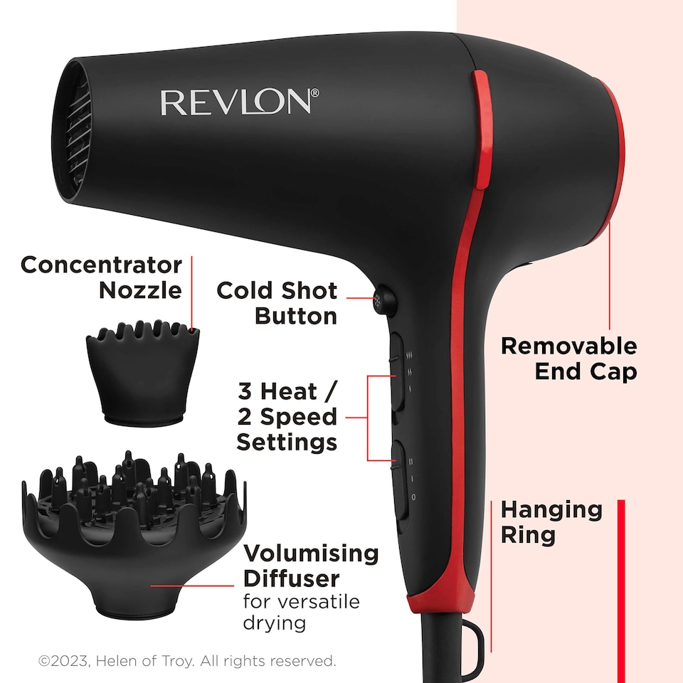 image 1 of Revlon Smoothstay Coconut Oil Hair Dryer