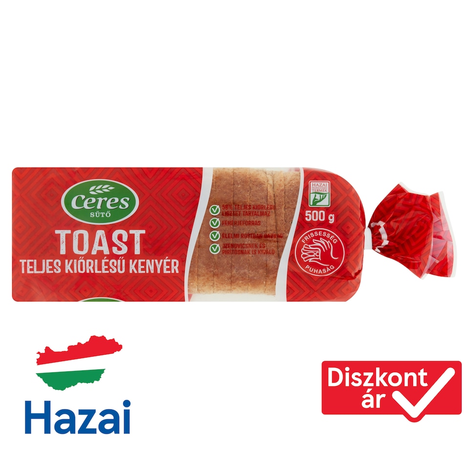 image 1 of Ceres Toast Whole Wheat Bread 500 g