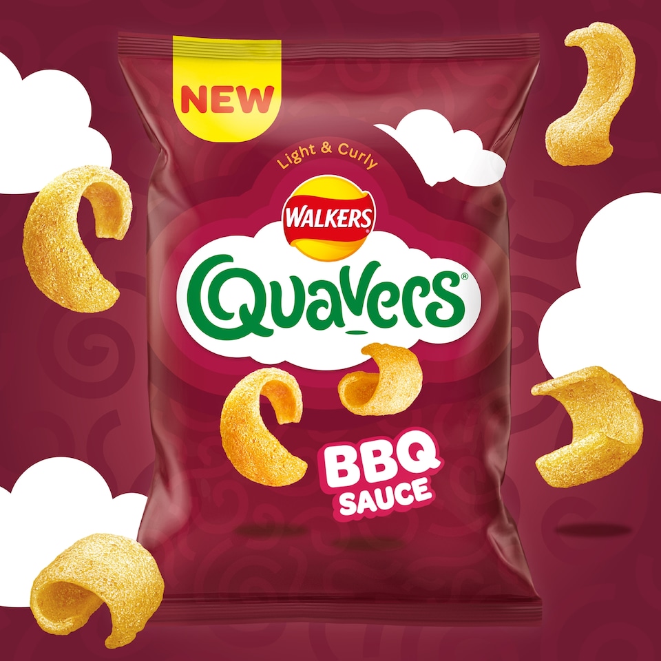 image 1 of Walkers Quavers BBQ Sauce Crisps Grab Bag 34g