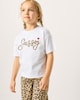 image 2 of F&F Girls Leopard Print Sassy Slogan T-Shirt and Trouser Set in Multi Brown