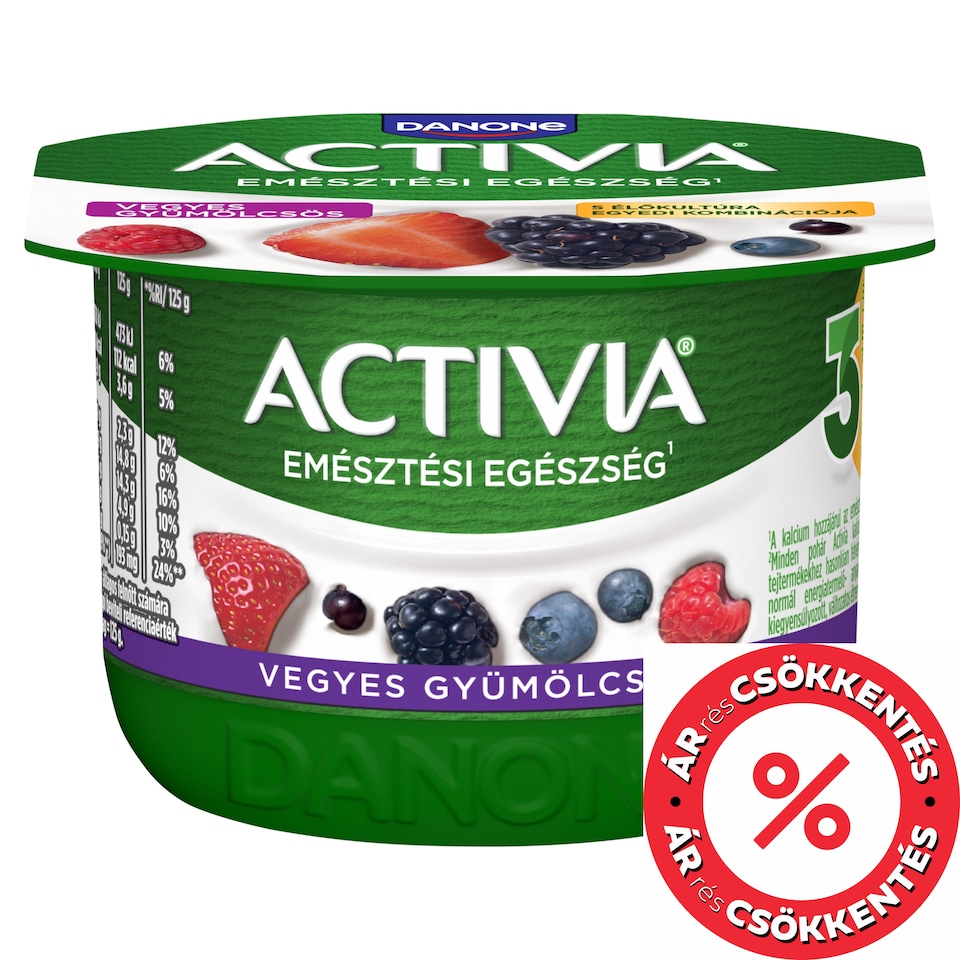 Danone Activia élőflórás vegyes gyümölcsös joghurt 125 g