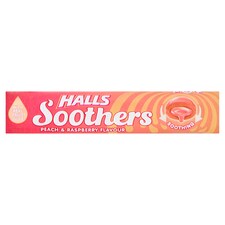 Halls Soothers Peach & Raspberry Sweets with Liquid Centres 45g
