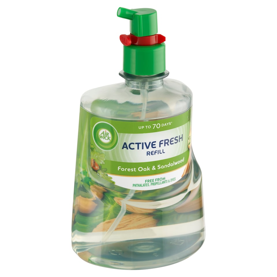 image 1 of Air Wick Active Fresh Water-Based Refill for Automatic Diffuser Forest Oak & Sandalwood 228 ml