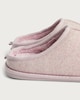 image 3 of F&F Felt Slip On Mule Slippers in Pink