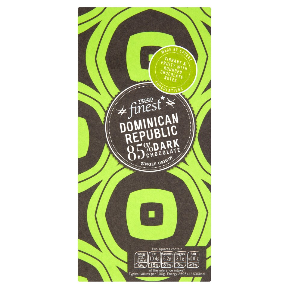Tesco Finest 85% Domaine Rep Dark Chocolate Bar 100G