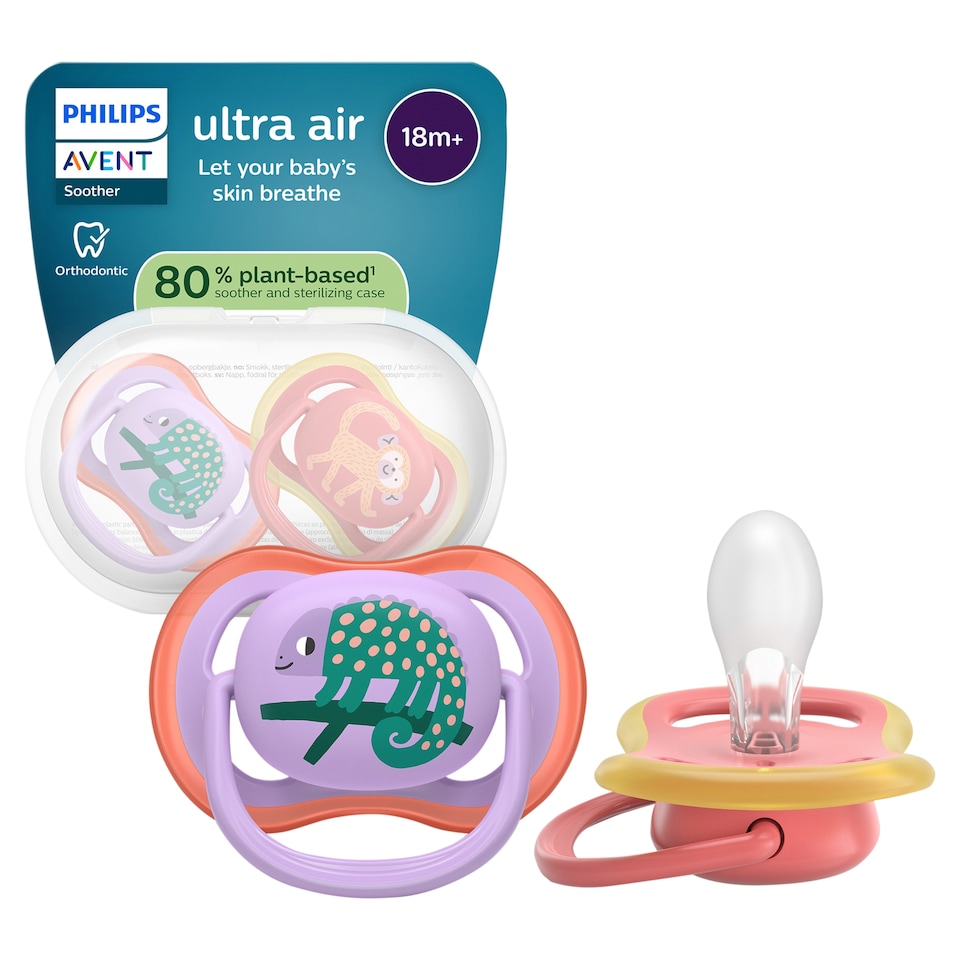 image 1 of Philips Avent Ultra Air Soother 18m+ 2 pack
