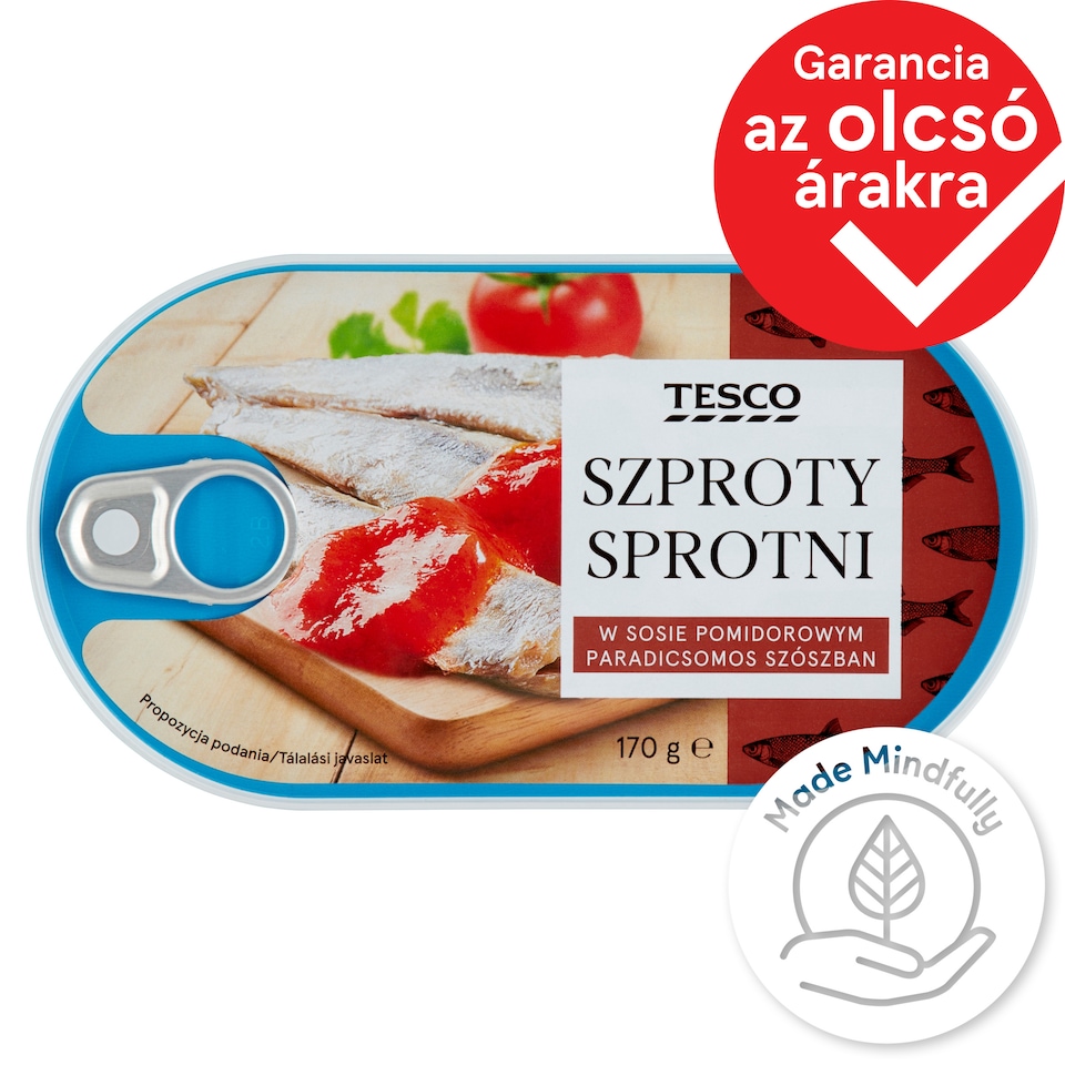 Tesco sprotni paradicsomos szószban 170 g