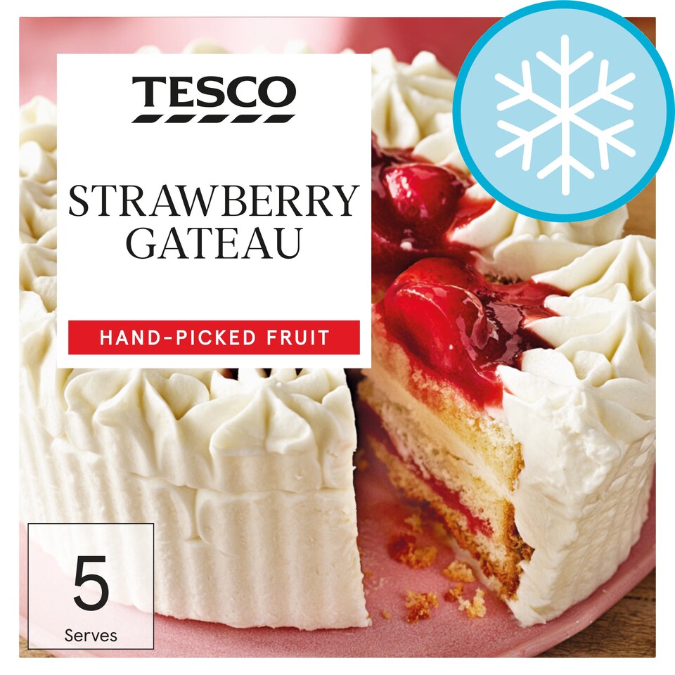 Tesco Strawberry Gateau 375G