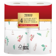 T. Luxury Soft Toilet Tissue Decorated 4 Roll