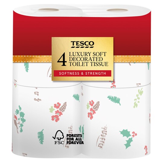 T. Luxury Soft Toilet Tissue Decorated 4 Roll