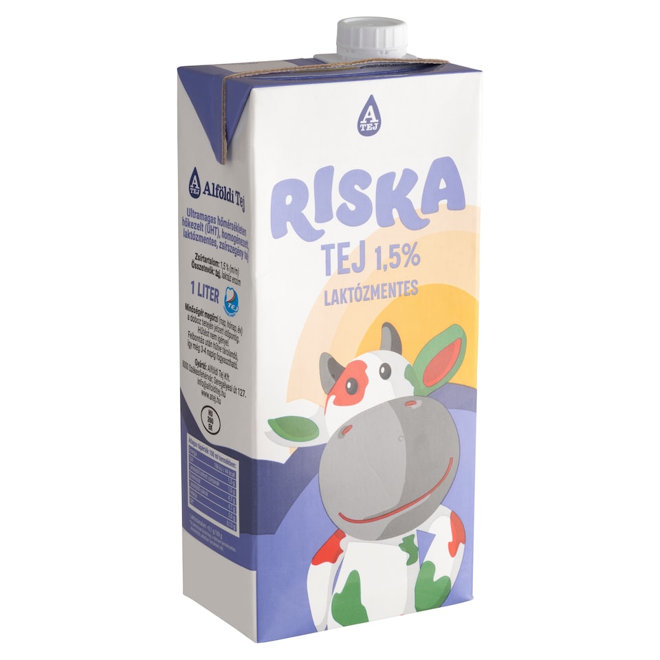 Riska UHT zsírszegény, laktózmentes tej 1,5% 1 l  1. kép
