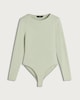 image 4 of F&F Polyamide Long Sleeved Bodysuit in Green