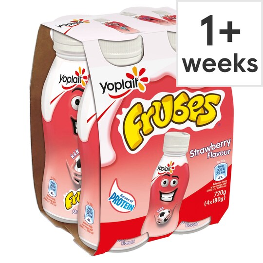 Frubes Strawberry Yogurt Drink 4 X 180G Tesco Groceries