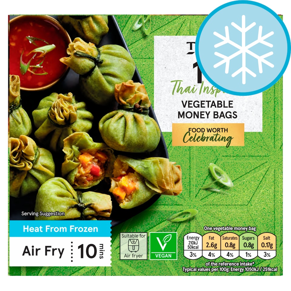 Tesco 10 Thai Inspired Vegetable Money Bags 200g