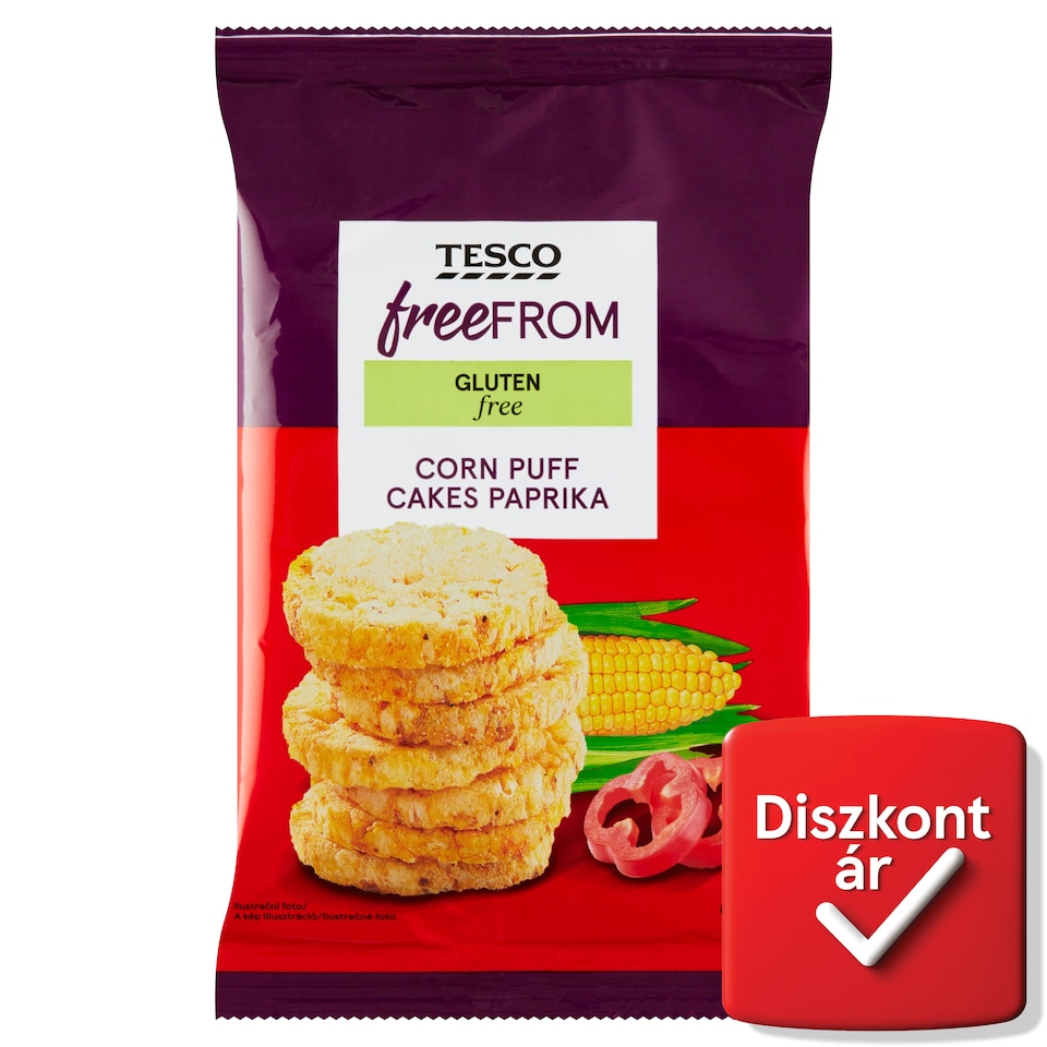 Tesco Free From puffasztott paprikaízű kukoricasnack 60 g
