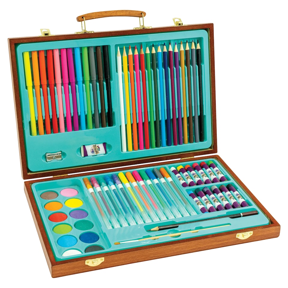 image 1 of Addo Out to Impress Wooden Art Case 65 pcs