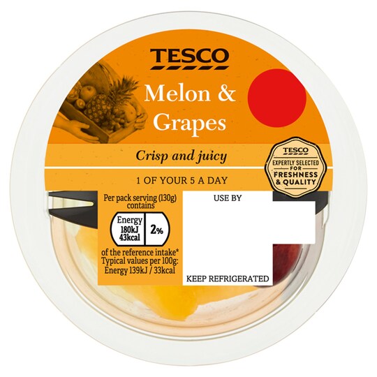 Tesco Melon & Grapes 130G Tesco Groceries