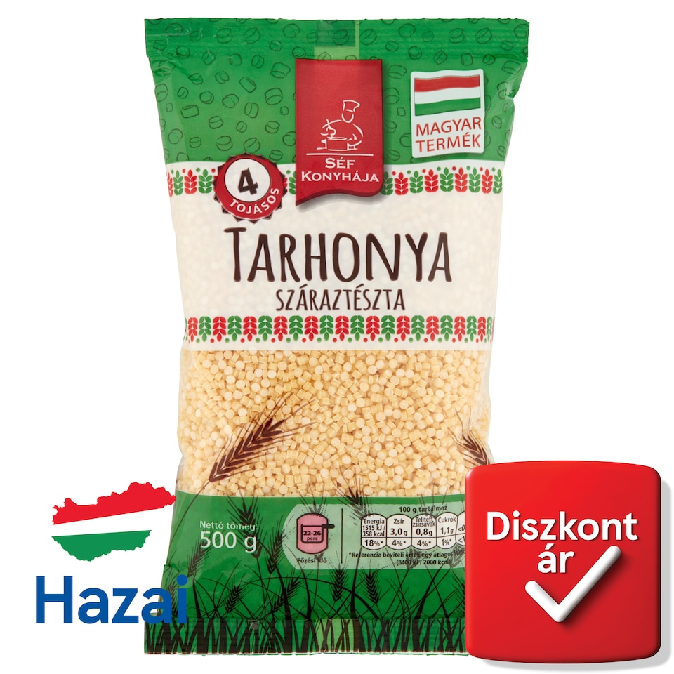 Séf Konyhája tarhonya 4 tojásos száraztészta 500 g