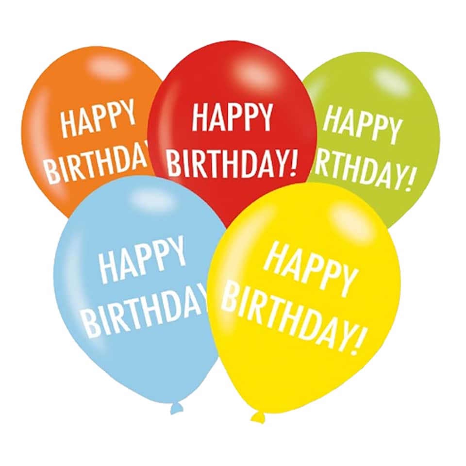 Tesco Happy Birthday Balloons 10 Pack