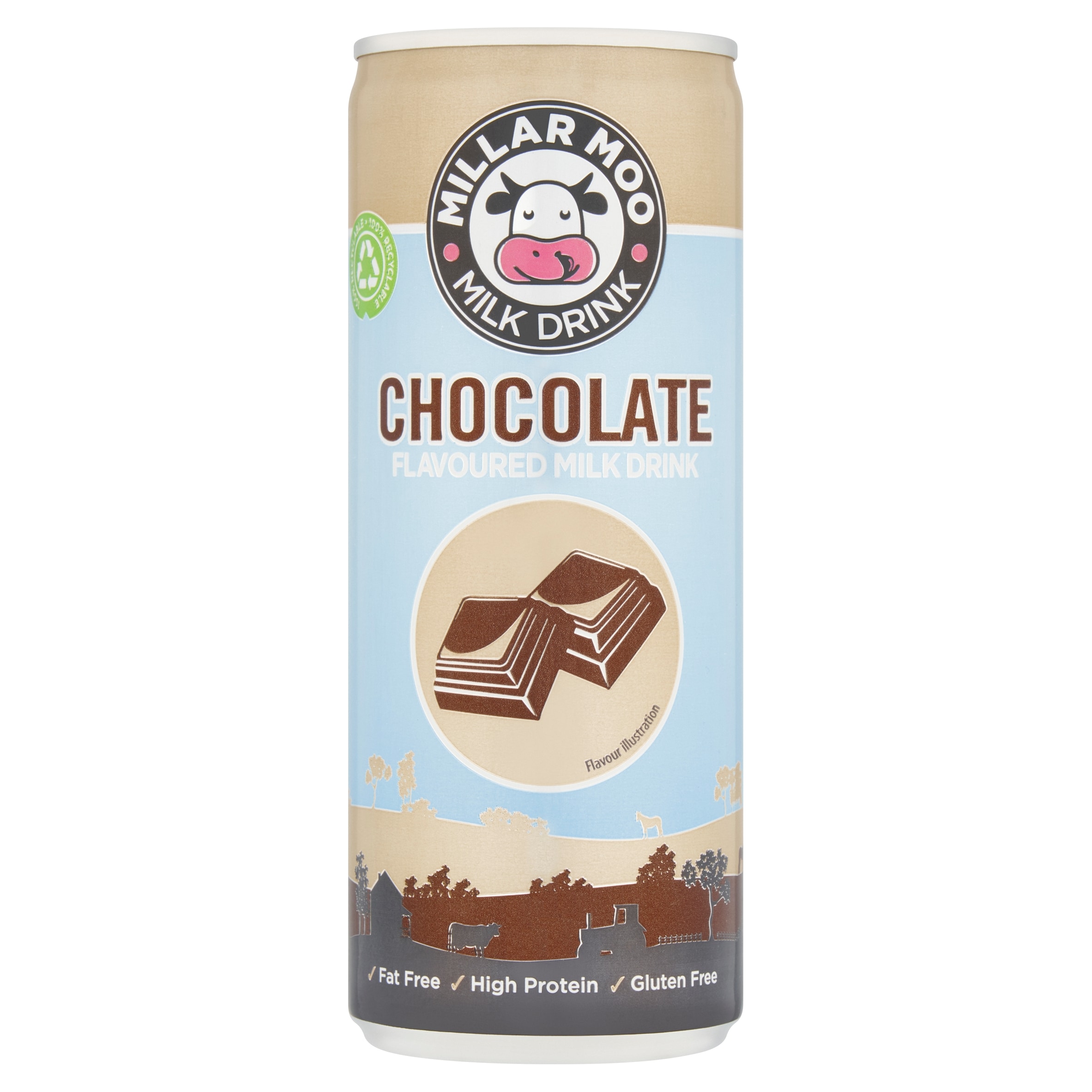 Millar Moo Chocolate Flavoured Milk Drink 250ml - Tesco Groceries