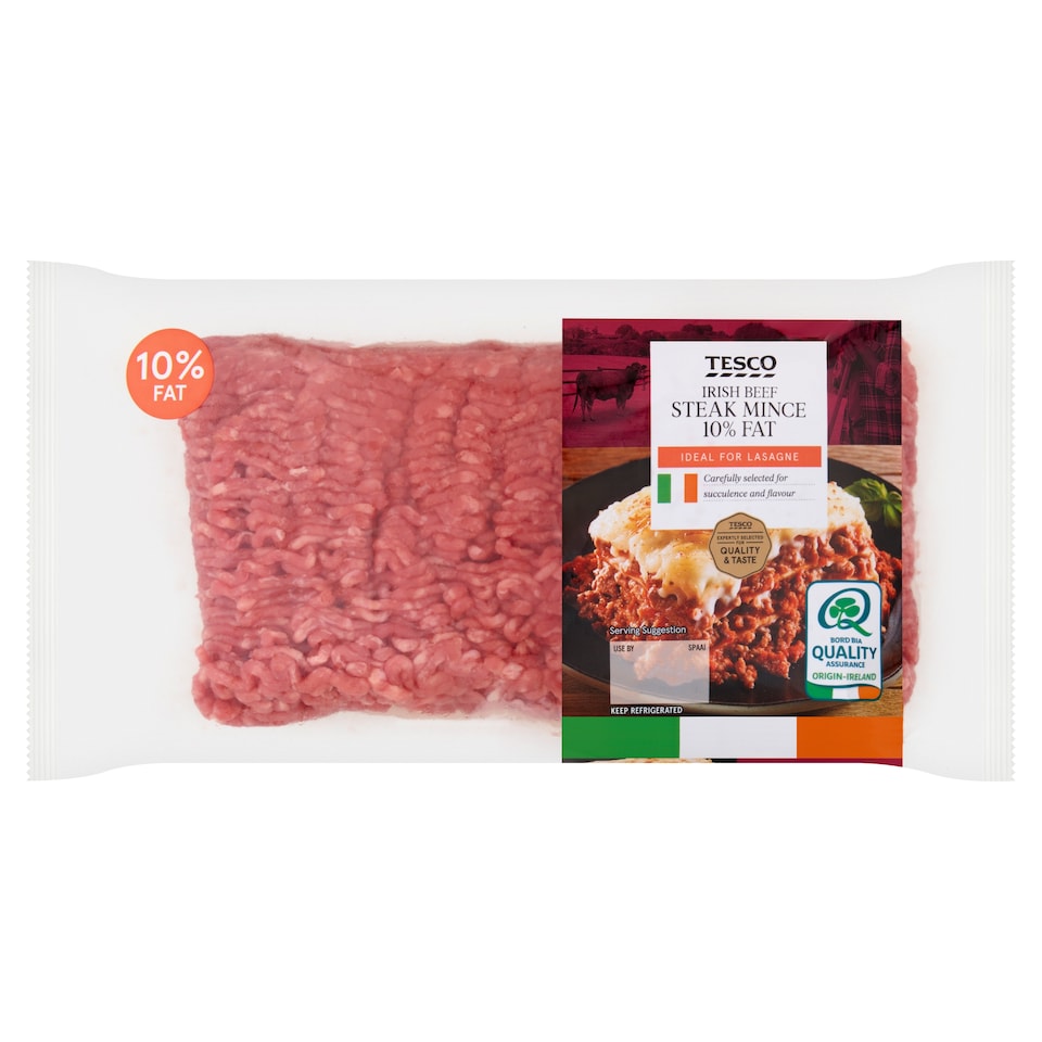 Tesco Irish Beef Steak Mince 10% Fat 750g